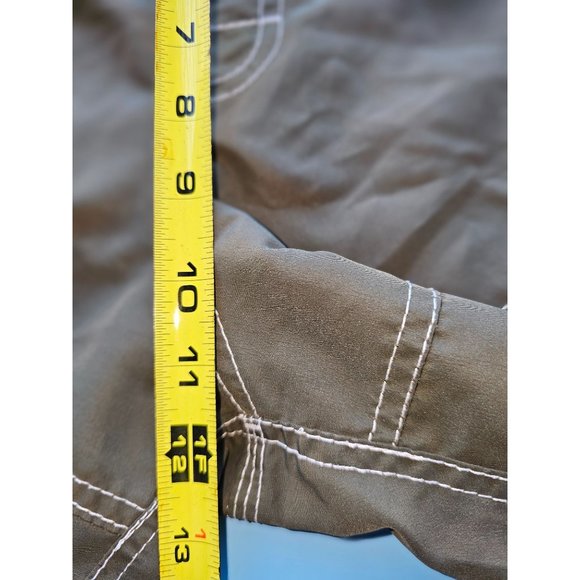 TERI olive green with white accent pieces board shorts Size Med - Picture 6 of 8